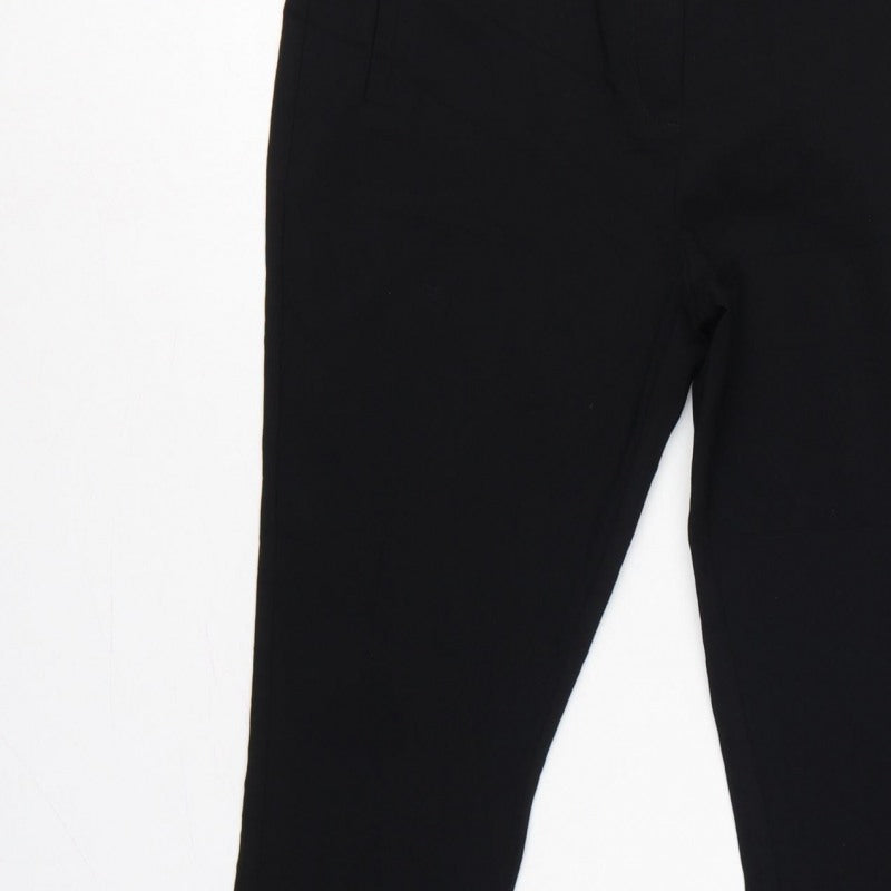 Dorothy Perkins Women Black UK 14 Slim Tapered Tailored Work Trousers