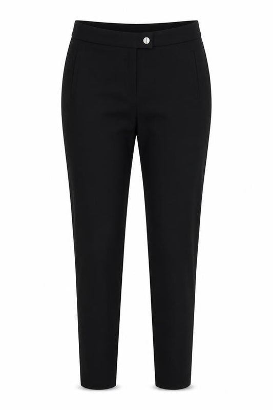 Dorothy Perkins Women Black UK 14 Slim Tapered Tailored Work Trousers