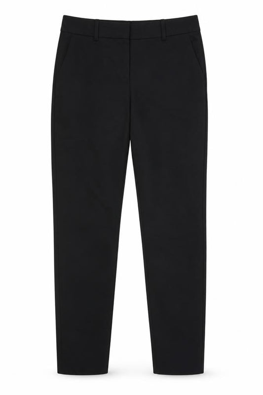 H&M Women’s Black UK 8 Tailored Straight Dress Trousers Pockets