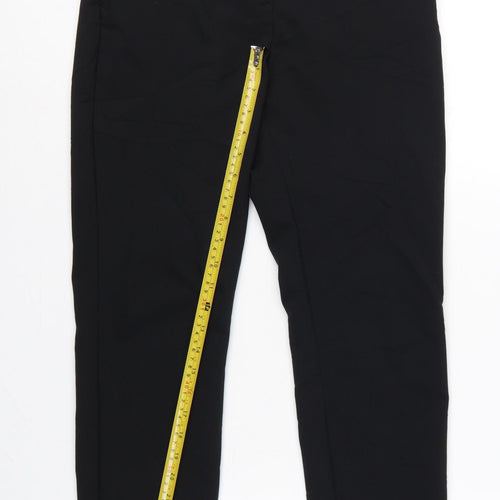 H&M Women’s Black UK 8 Tailored Straight Dress Trousers Pockets