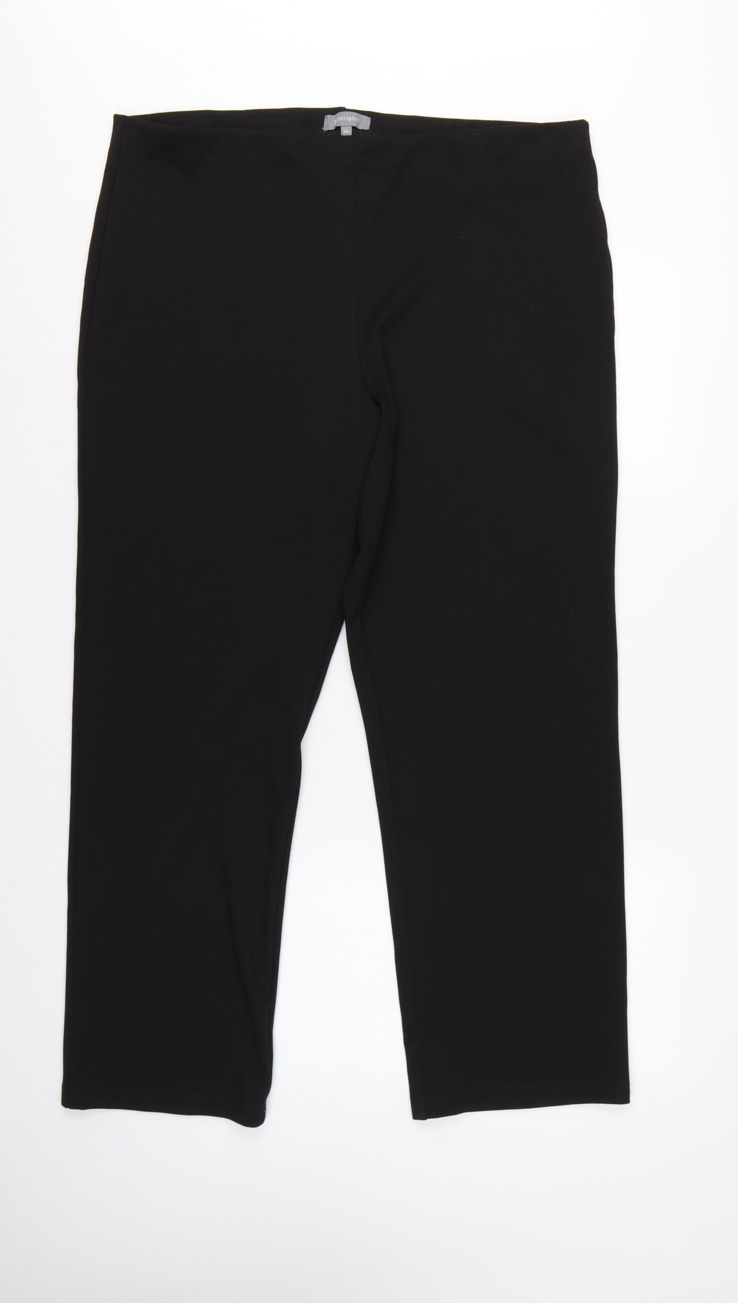 Principles Women’s Black Size 20 Straight Leg Pull-On Trousers