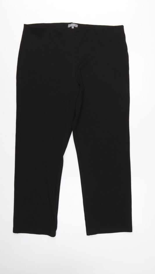 Principles Women’s Black Size 20 Straight Leg Pull-On Trousers