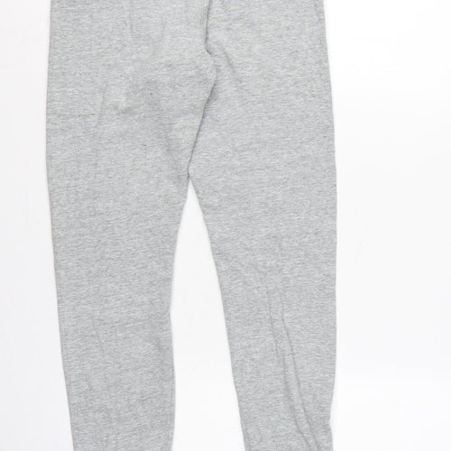 Jack Wills Women Grey UK 10 Logo Drawstring Cuffed Joggers