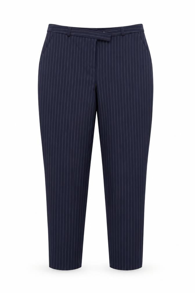 Topshop Women’s Blue Pinstripe Tailored Tapered Dress Trousers UK 12
