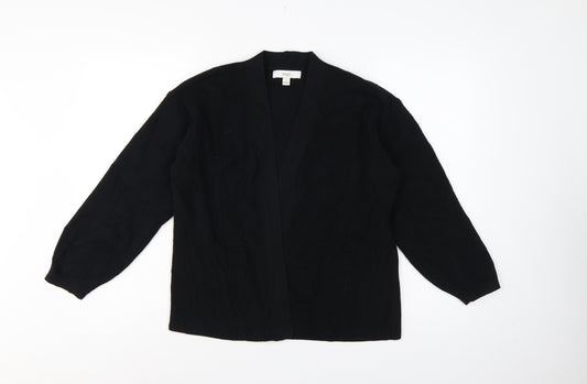 Marks and Spencer Women Black S Open Knit Balloon Sleeve Cardigan