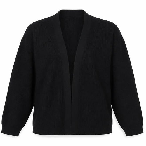 Marks and Spencer Women Black S Open Knit Balloon Sleeve Cardigan