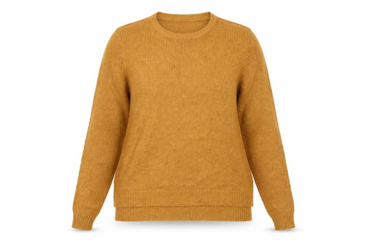 H&M Women Brown UK 14 Crew Neck Long Sleeve Knit Pullover Jumper