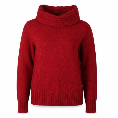 Marks and Spencer Women Red UK 12 Cowl Neck Cashmere Blend Jumper