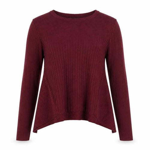 Miss Selfridge Women’s Red Ribbed Knit Jumper UK 12 Crew Neck Long Sleeve