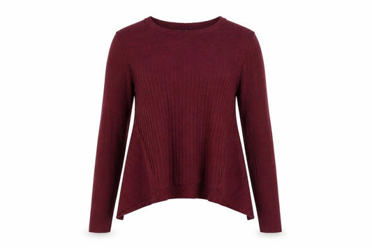 Miss Selfridge Women’s Red Ribbed Knit Jumper UK 12 Crew Neck Long Sleeve