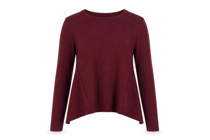 Miss Selfridge Women’s Red Ribbed Knit Jumper UK 12 Crew Neck Long Sleeve