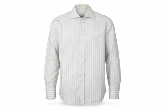 TM Lewin Men’s Multicoloured Stripe Slim Fit 14.5 French Cuff Shirt