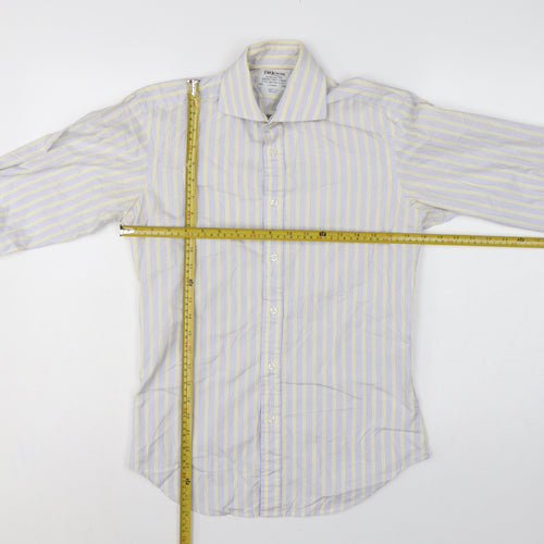 TM Lewin Men’s Multicoloured Stripe Slim Fit 14.5 French Cuff Shirt