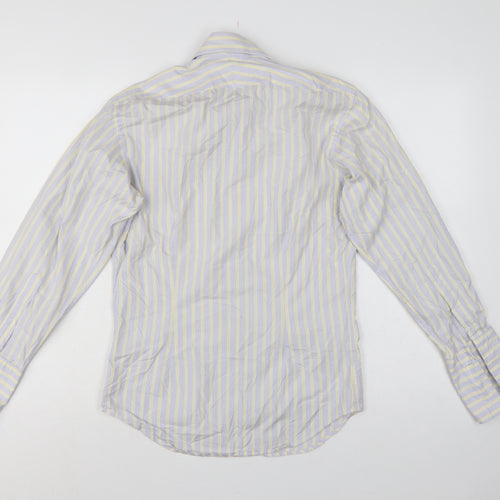 TM Lewin Men’s Multicoloured Stripe Slim Fit 14.5 French Cuff Shirt