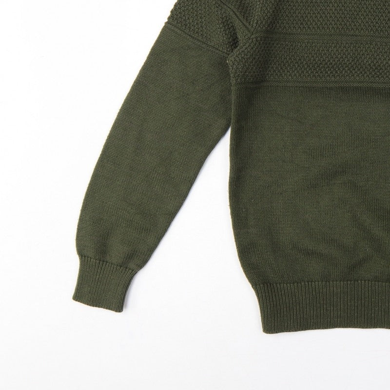 Jack & Jones Premium Men’s Green M Fisherman Knit Crew Neck Jumper