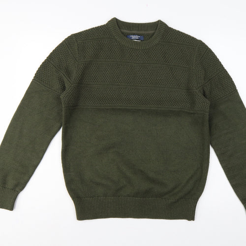 Jack & Jones Premium Men’s Green M Fisherman Knit Crew Neck Jumper