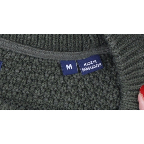 Jack & Jones Premium Men’s Green M Fisherman Knit Crew Neck Jumper