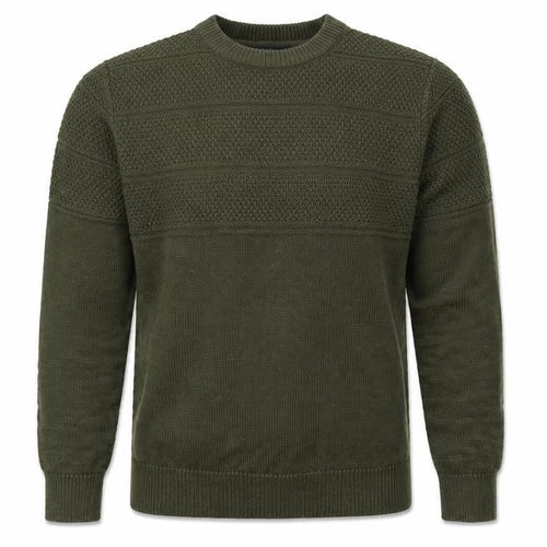 Jack & Jones Premium Men’s Green M Fisherman Knit Crew Neck Jumper