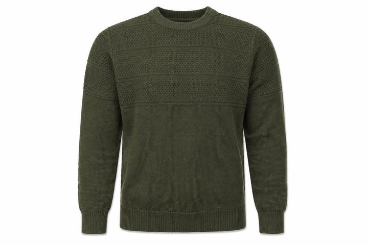 Jack & Jones Premium Men’s Green M Fisherman Knit Crew Neck Jumper