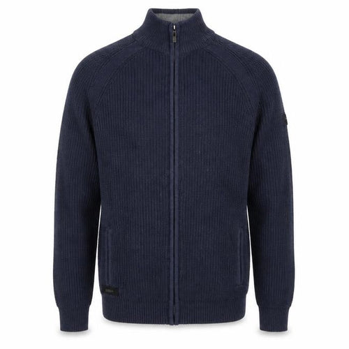 Dissident Men’s Blue M Full Zip Knit Cardigan High Neck Pockets