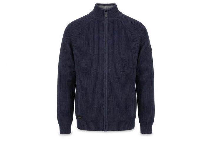 Dissident Men’s Blue M Full Zip Knit Cardigan High Neck Pockets