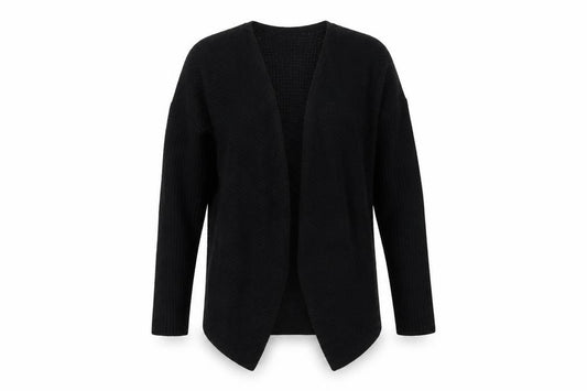 White Label The White Company Women Black UK 8 Open Knit Cardigan