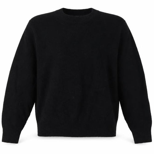 Uniqlo Women Black S 100% Wool Crew Neck Knit Pullover Jumper