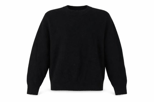 Uniqlo Women Black S 100% Wool Crew Neck Knit Pullover Jumper