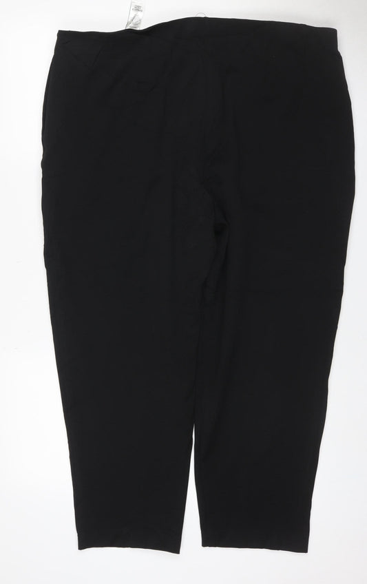 Marks & Spencer Women’s Black Size 20 Regular Tapered Trousers