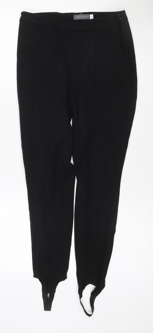Mint Velvet Women Black Size 10 Stirrup Skinny Leggings Workwear