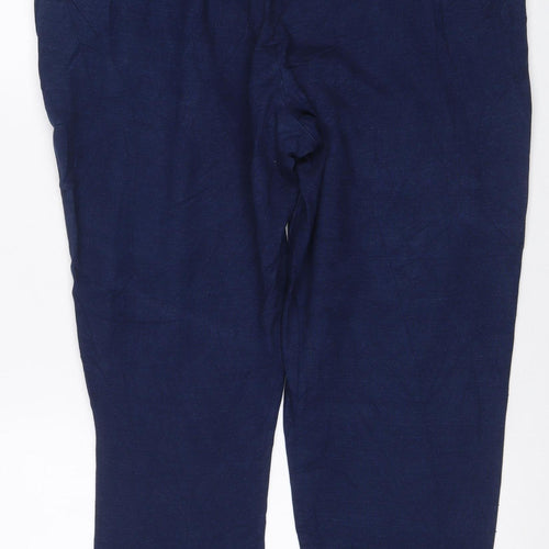 Marks and Spencer Women’s Blue Size 16 Short Tapered Stretch Trousers