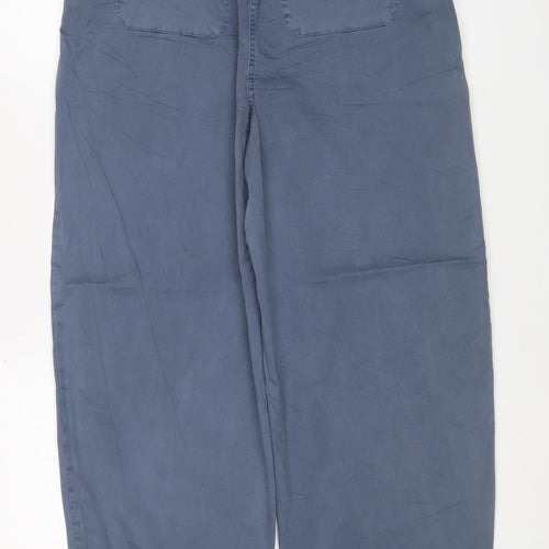 Marks & Spencer Women Blue Size 10 Long Cargo Drawstring Trousers