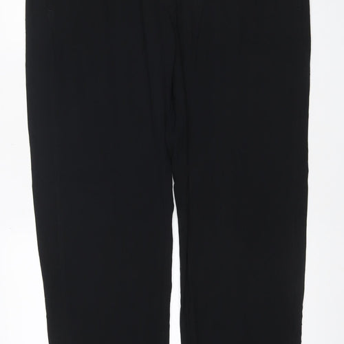 Marks and Spencer Women Black Size 18 Straight Tailored Trousers