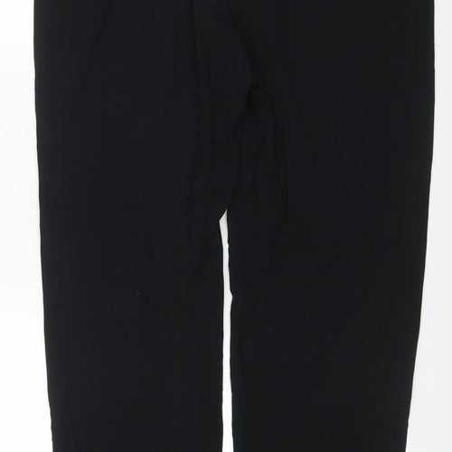 Marks and Spencer Women Black Size 18 Straight Tailored Trousers