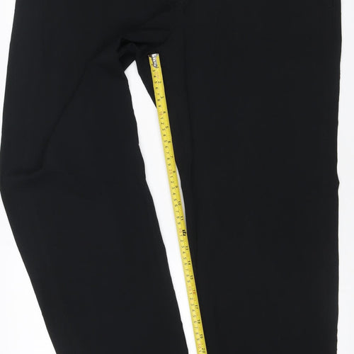 Marks and Spencer Women Black Size 18 Straight Tailored Trousers