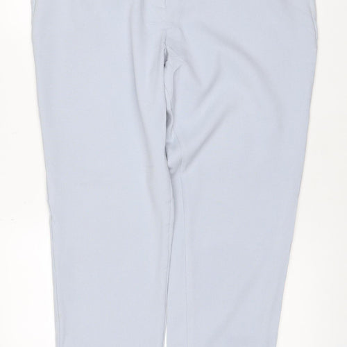 M&S Women Blue Size 16 Tall Tailored Straight Leg Dress Trousers