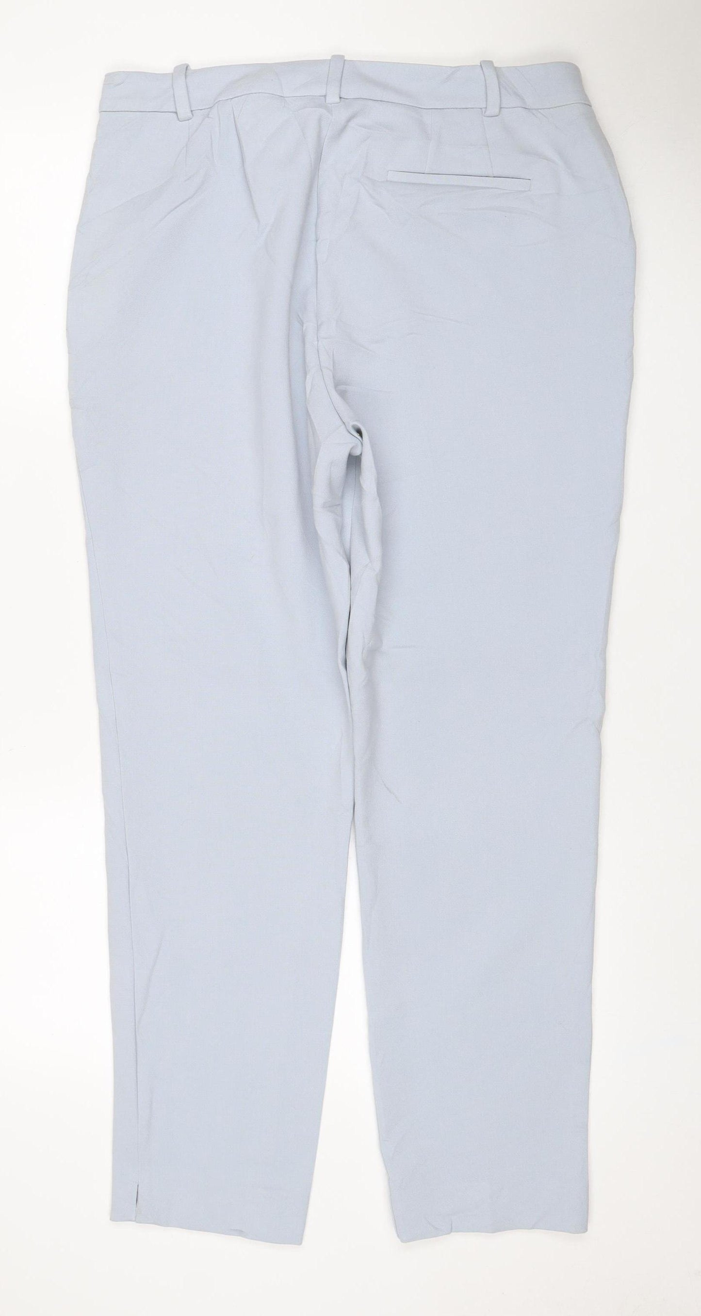 M&S Women Blue Size 16 Tall Tailored Straight Leg Dress Trousers