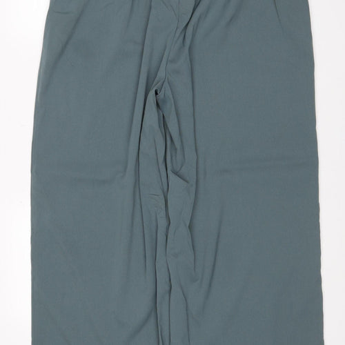 M&S Women’s Smokey Green UK 18 Short Wide-Leg Stretch Trousers