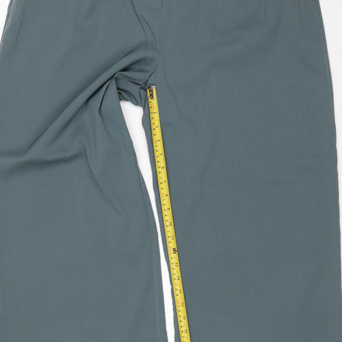 M&S Women’s Smokey Green UK 18 Short Wide-Leg Stretch Trousers
