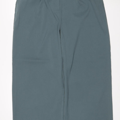 M&S Women’s Smokey Green UK 18 Short Wide-Leg Stretch Trousers