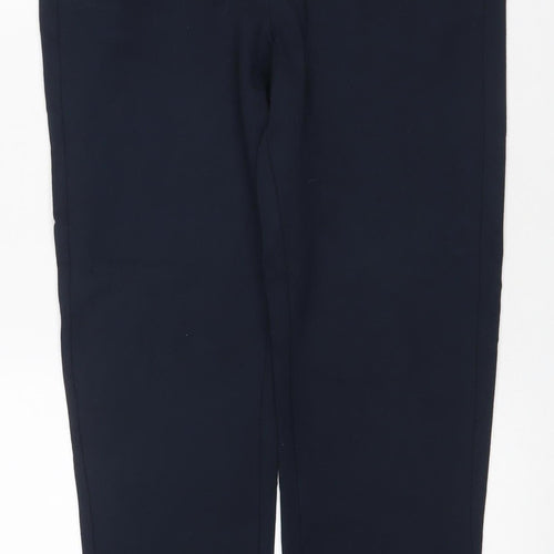 Marks & Spencer Women Navy Size 10 Regular Straight Dress Trousers