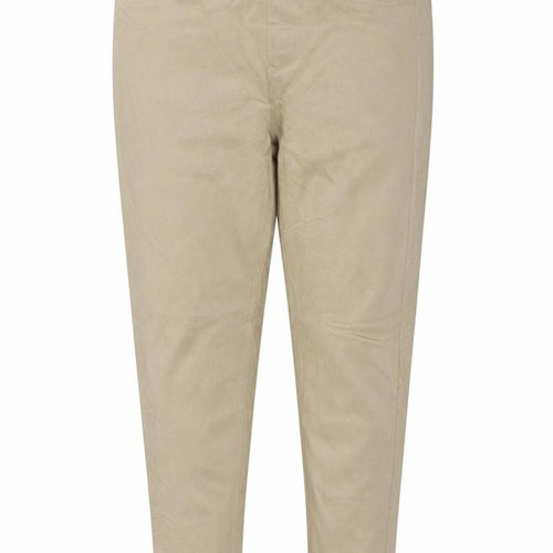 Marks and Spencer Women Beige UK 14 Regular Straight Chino Trousers