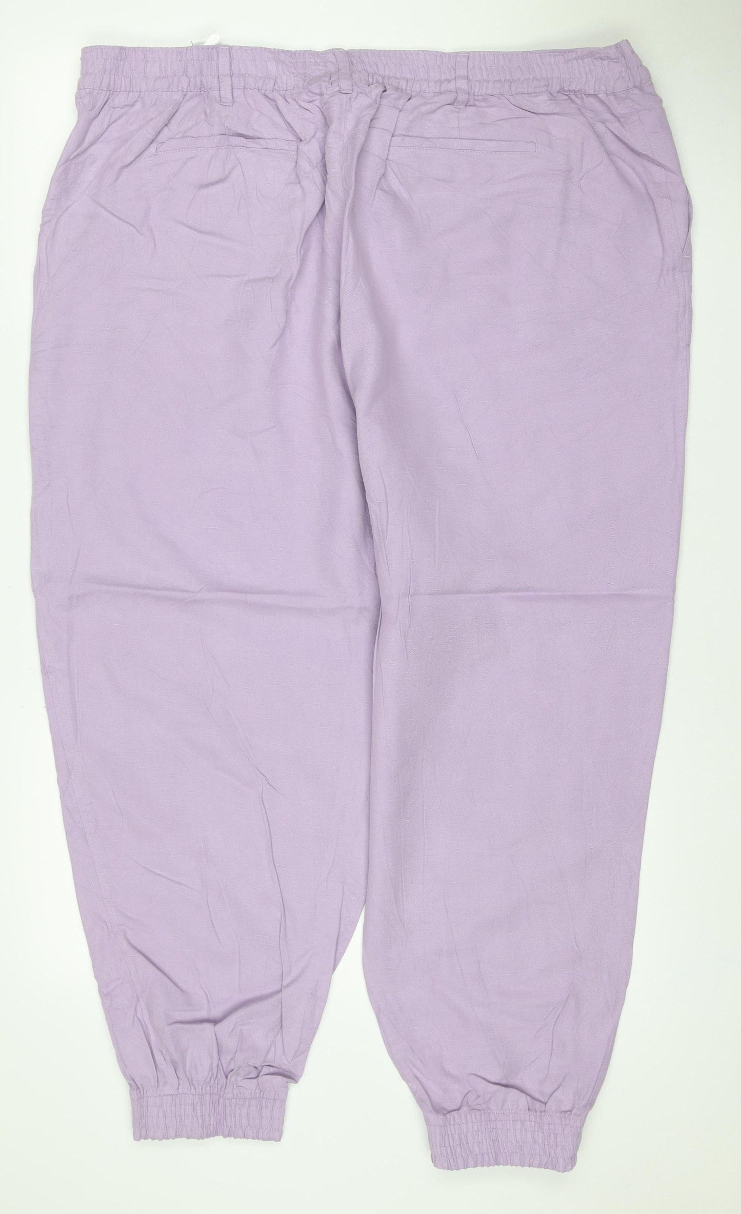 Autograph Women Purple UK 22 Lyocell Linen Relaxed Jogger Trousers