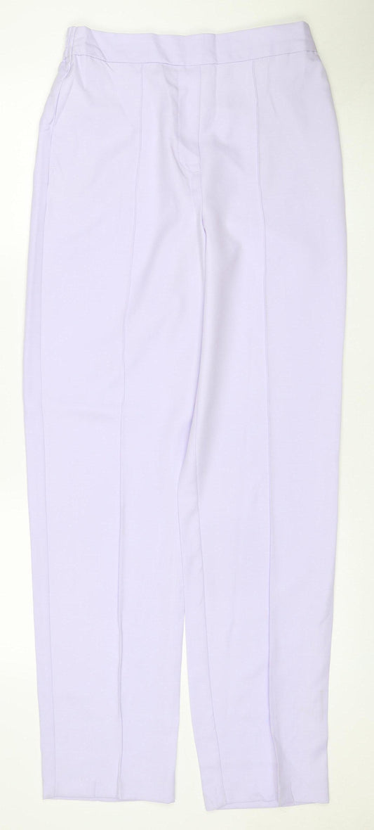 Marks and Spencer Women Purple Size 10 Long Elastic Waist Jogger Trousers