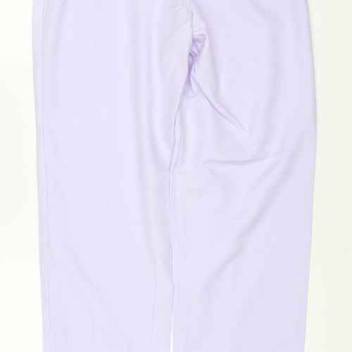 Marks and Spencer Women Purple Size 10 Long Elastic Waist Jogger Trousers