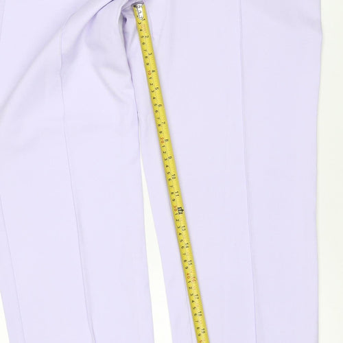 Marks and Spencer Women Purple Size 10 Long Elastic Waist Jogger Trousers