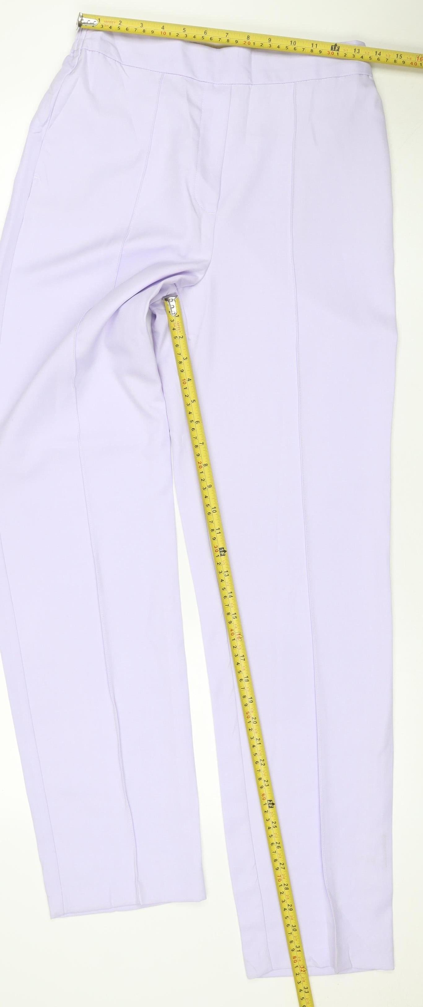 Marks and Spencer Women Purple Size 10 Long Elastic Waist Jogger Trousers