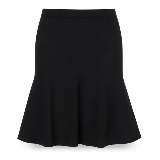 Roman Originals Women Black Size 12 Midi Flare Lined Skirt
