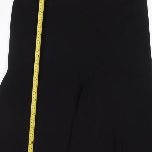 Roman Originals Women Black Size 12 Midi Flare Lined Skirt