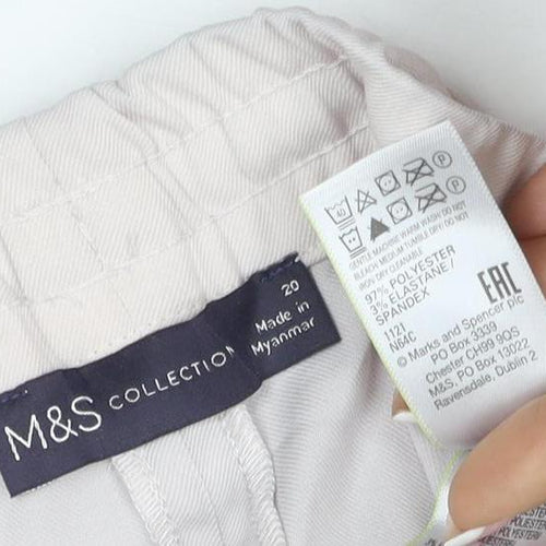 M&S Collection Women Beige Size 20 Long Cargo Drawstring Skirt